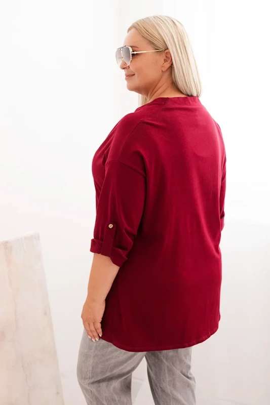 Bluzka plus size z  dekoltem wodnym ( r. 46-54)     