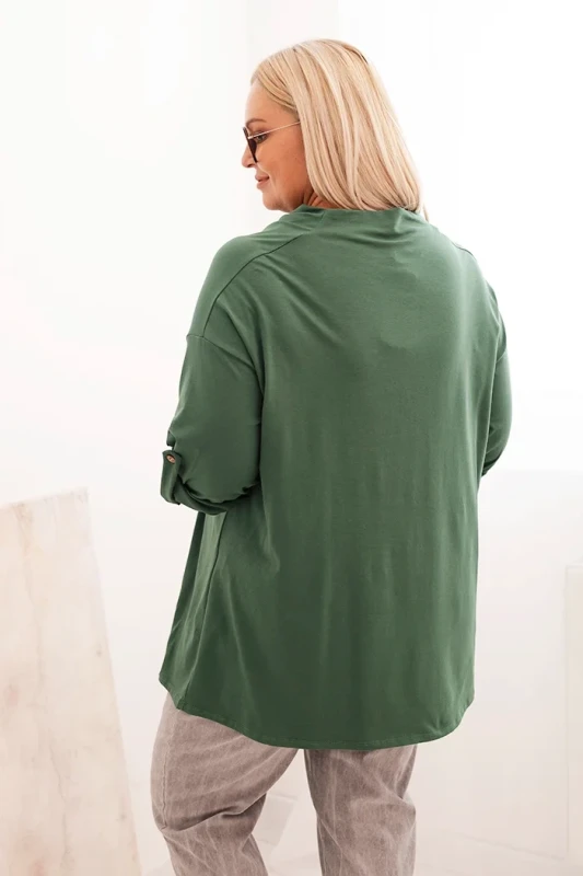 Bluzka plus size z  dekoltem wodnym ( r. 46-54)      