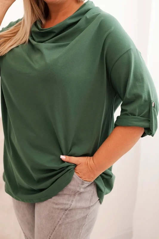 Bluzka plus size z  dekoltem wodnym ( r. 46-54)      