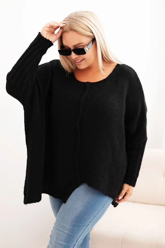 Sweter damska Plus Size z akrylem o luźnym kroju ( r. 46-60) 