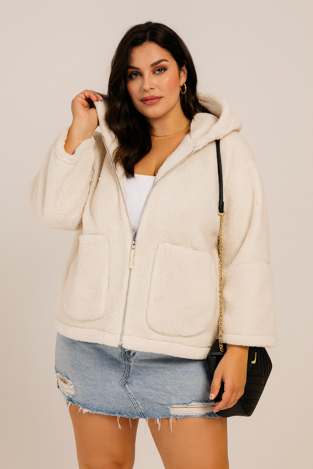 Kurtka plus size baranek ( r. 48 -56)  