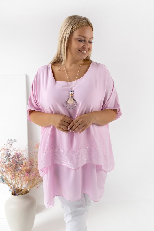 Asymetryczna bluzka plus size oversize – 100% wiskoza ( 48-56)