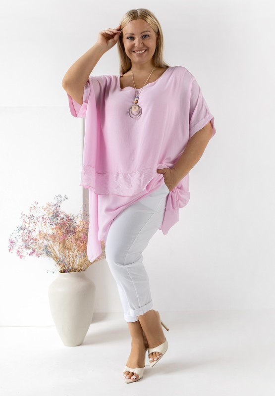 Asymetryczna bluzka plus size oversize – 100% wiskoza ( 48-56)