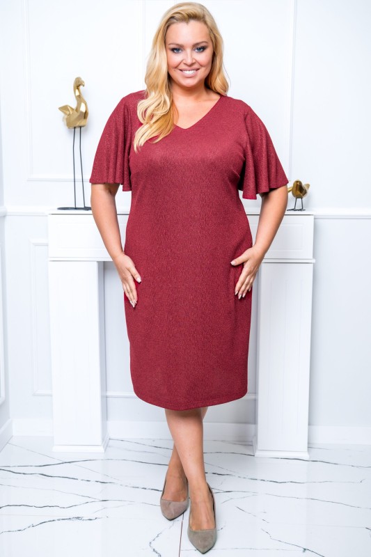 Sukienka plus size PALOMA mod 10 błyszcząca nitka  ( r. 48-56)   