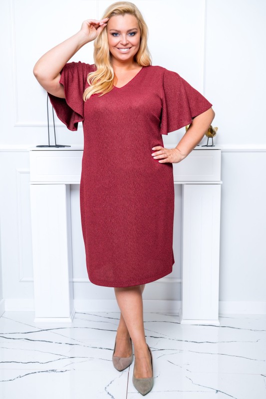Sukienka plus size PALOMA mod 10 błyszcząca nitka  ( r. 48-56)   