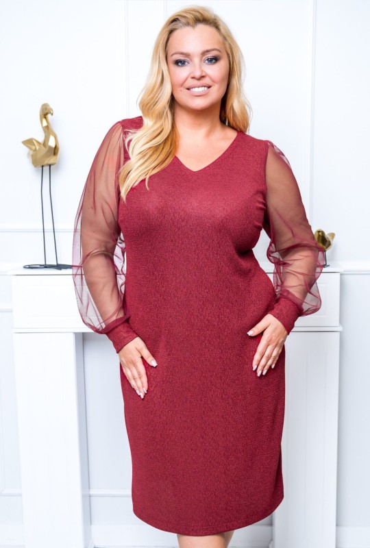 Elegancka  Sukienka plus size  FLORI  #10 ( r. 48-56)   