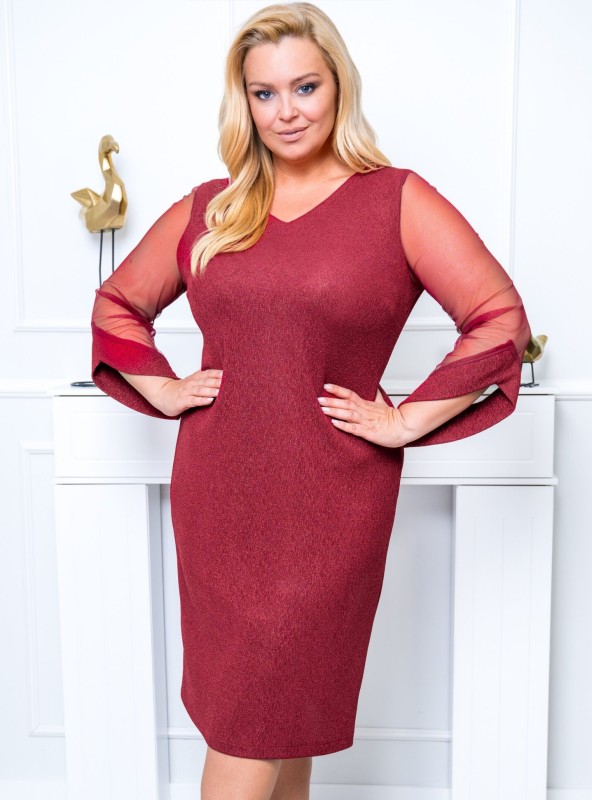 Elegancka  Sukienka plus size  MORTICIA #10 ( r. 48-56)   