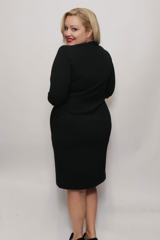 Sukienka plus size - NICOLE - GŁADKI MATERIAŁ  ( r. 44-52)   