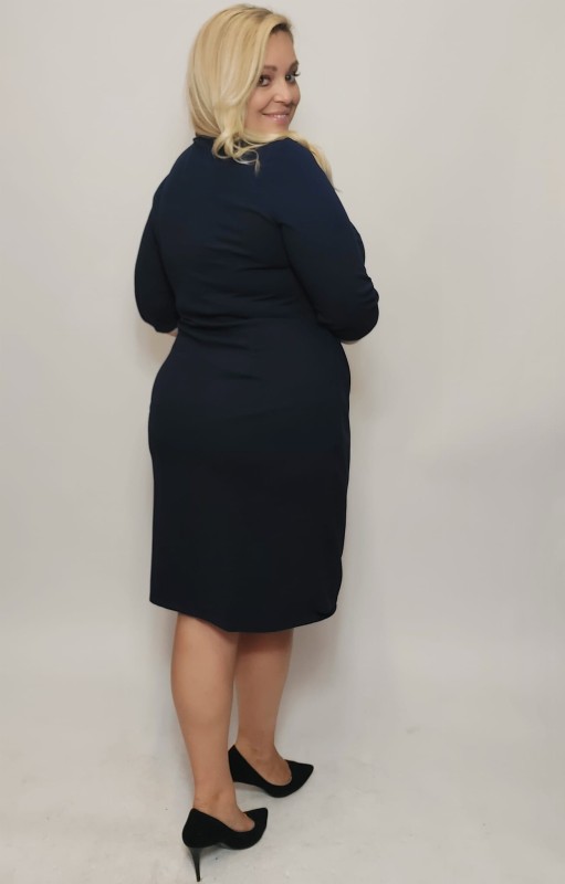 Sukienka plus size - NICOLE - GŁADKI MATERIAŁ  ( r. 44-52) 