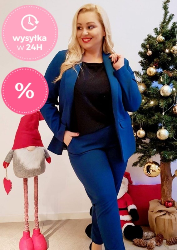 Garnitur plus size - spodnie + marynarka ( r. 48-54) FELICE 