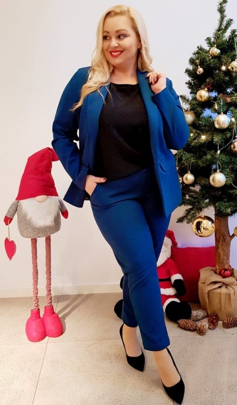 Garnitur plus size - spodnie + marynarka ( r. 48-54) FELICE 