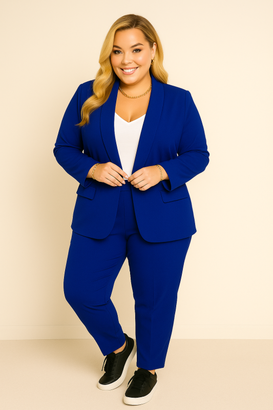 Garnitur plus size - spodnie + marynarka ( r. 48-54) FELICE 
