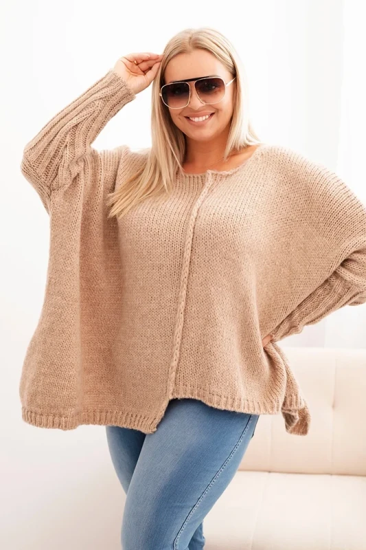 Sweter damska Plus Size z akrylem o luźnym kroju ( r. 46-60)  