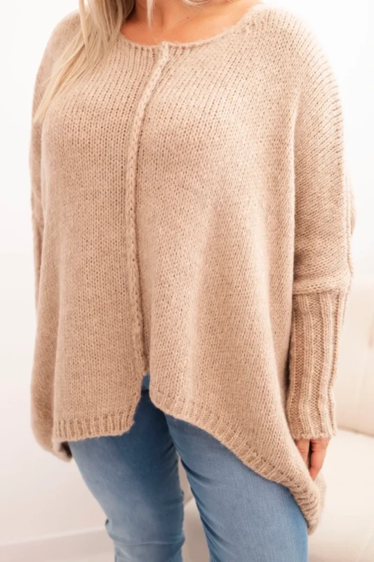 Sweter damska Plus Size z akrylem o luźnym kroju ( r. 46-60)  