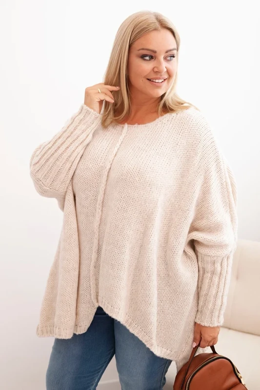 Sweter damska Plus Size z akrylem o luźnym kroju ( r. 46-60)  