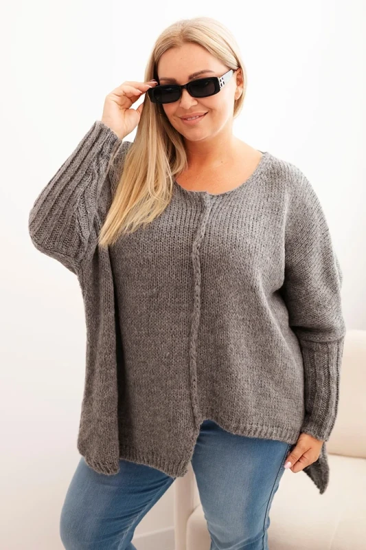 Sweter damska Plus Size z akrylem o luźnym kroju ( r. 46-60) 