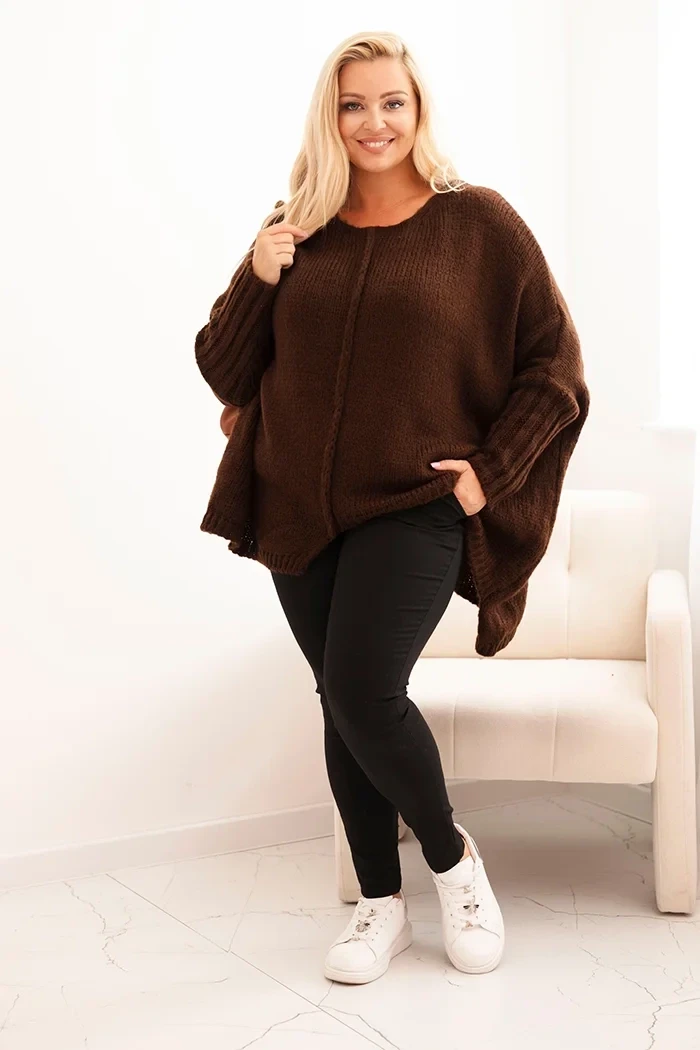 Sweter damska Plus Size z akrylem o luźnym kroju ( r. 46-60) 