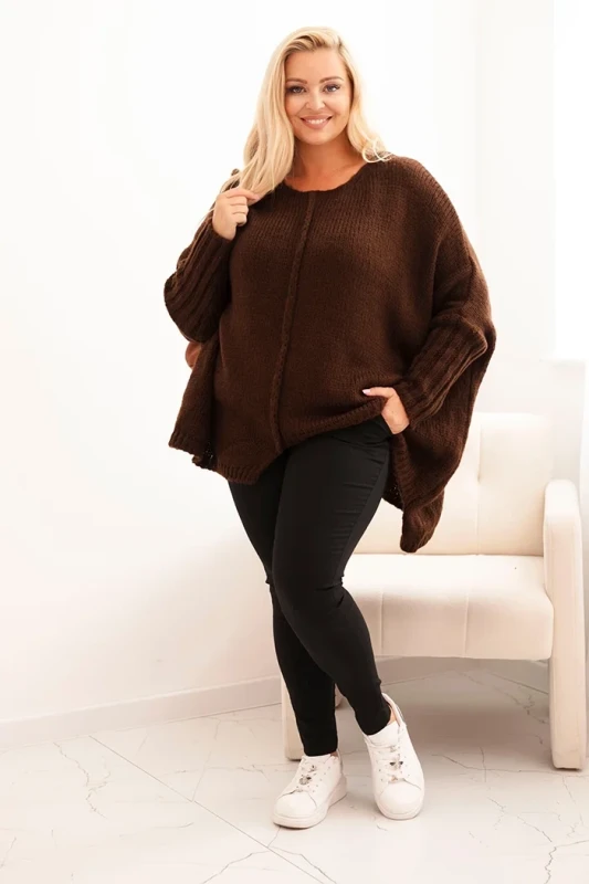 Sweter damska Plus Size z akrylem o luźnym kroju ( r. 46-60) 
