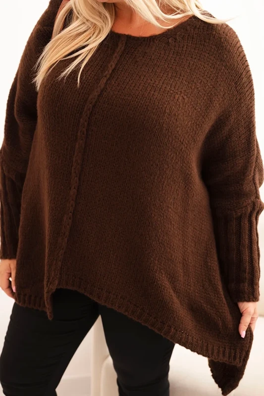 Sweter damska Plus Size z akrylem o luźnym kroju ( r. 46-60) 