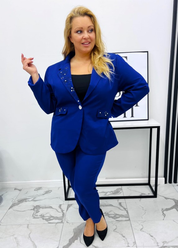 Garnitur plus size z diamencikami  ( r. 48-54)  