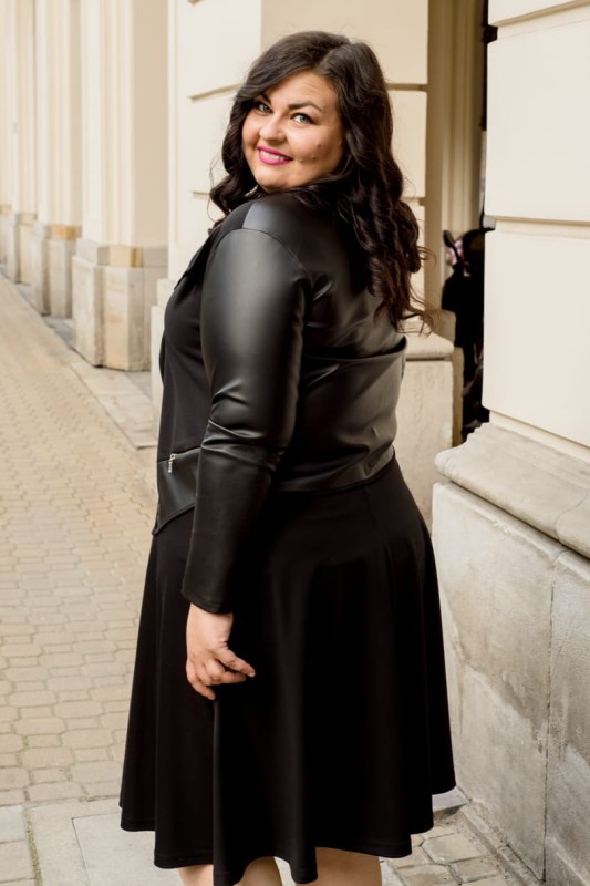 Narzutka ala ramoneska plus size - eko skóra  ( r. 42-54) BESTSELLER 