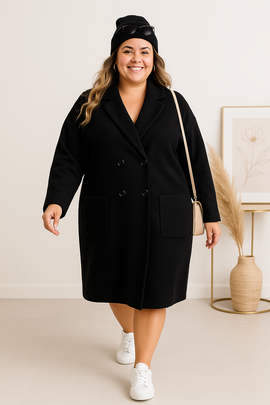 Płaszczyk flauszowy z guzikami  ( 48-54) 