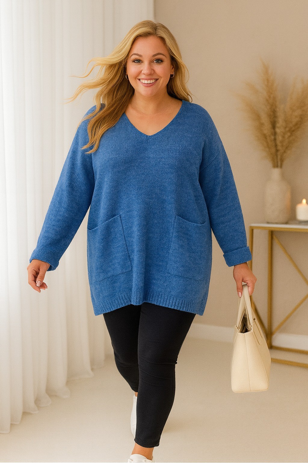 Sweter damski plus size Lajla – oversize, komfort i styl w jednym!  