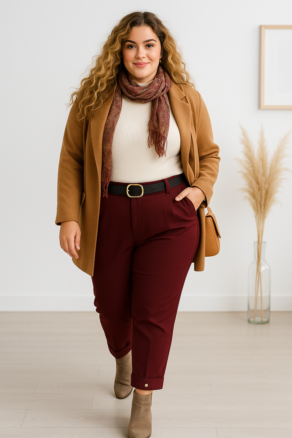 Spodnie punto z paskiem ( 48-54)   