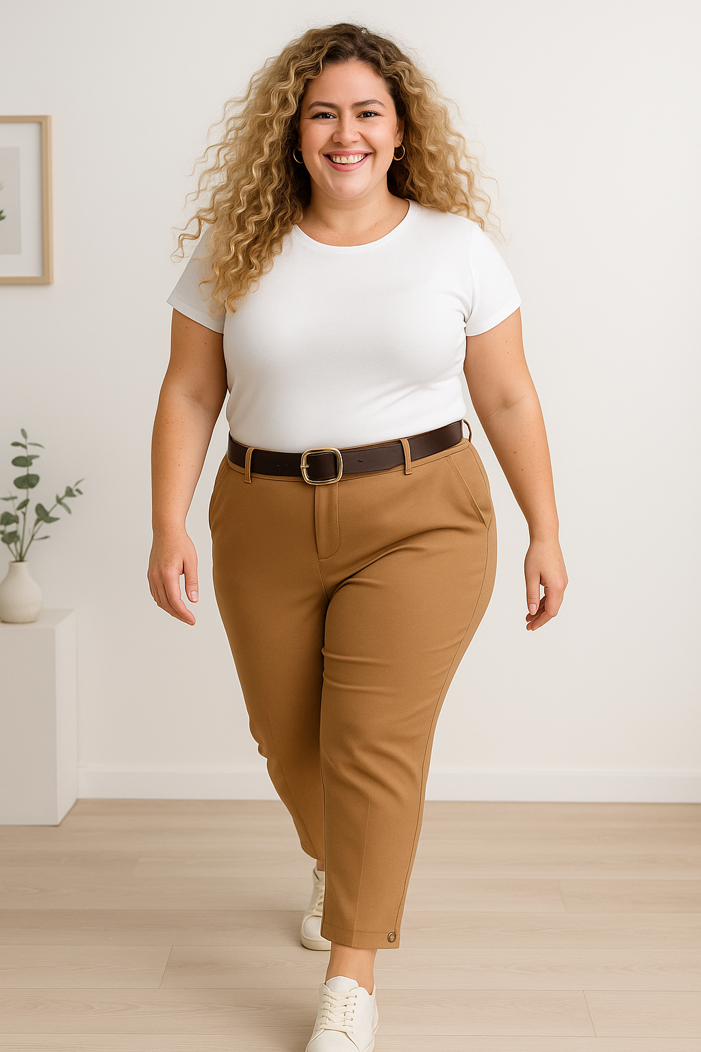 Spodnie punto z paskiem ( 48-54)   