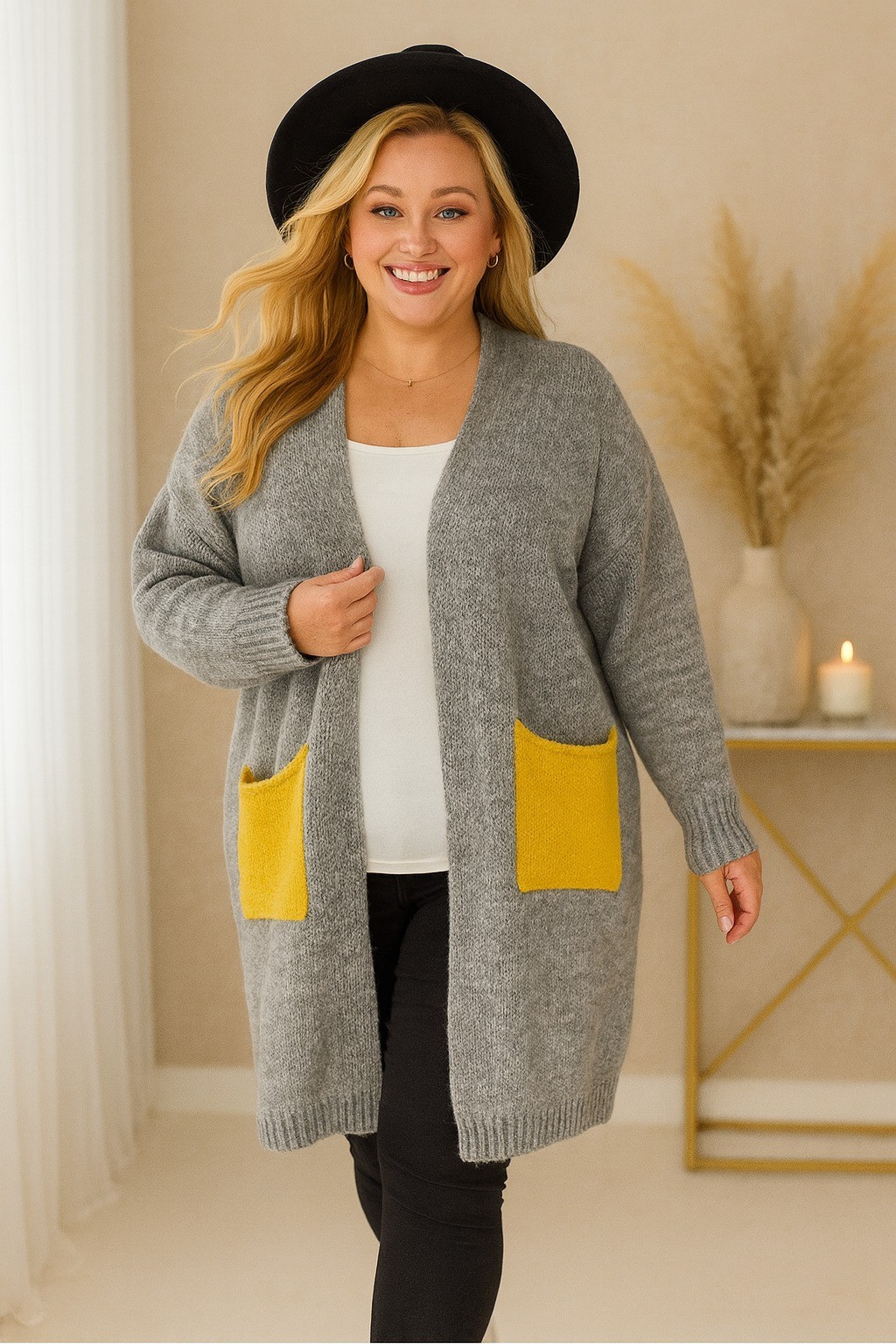 Kardigan plus size maxi ( r. 46-54 )