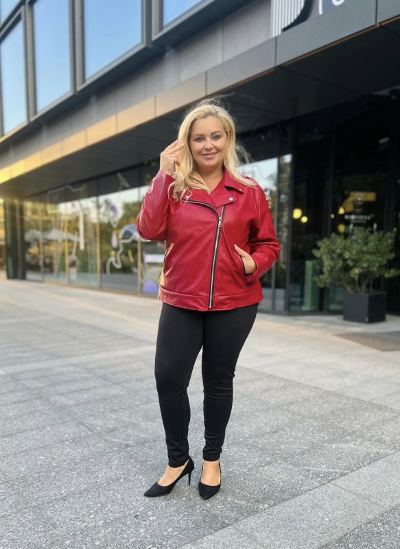 Ramoneska plus size ROKROL eko skóra  (46-56)    