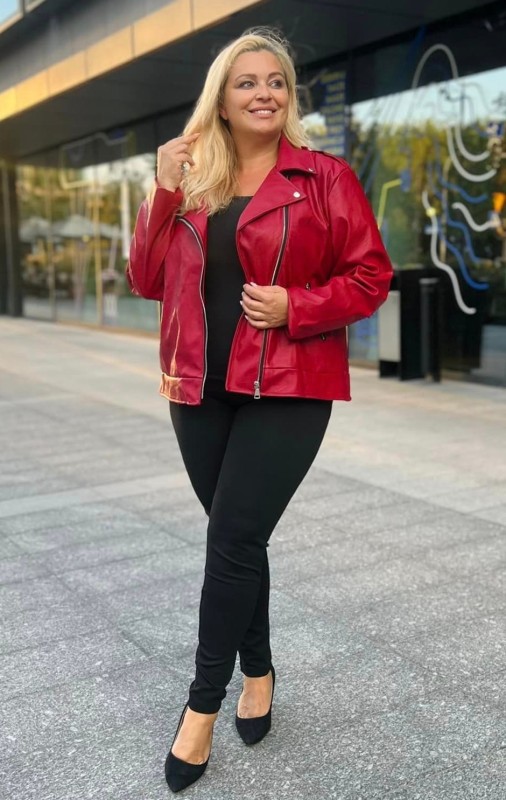 Ramoneska plus size ROKROL eko skóra  (46-56)    