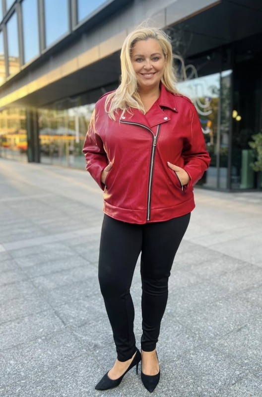 Ramoneska plus size ROKROL eko skóra  (46-56)    