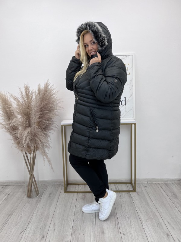 Kurtka zimowa plus size midi BLANCA r. 48-56  BESTSELLER 