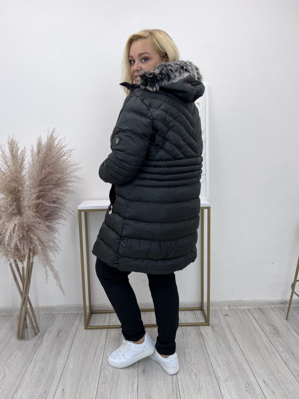 Kurtka zimowa plus size midi BLANCA r. 48-56  BESTSELLER 