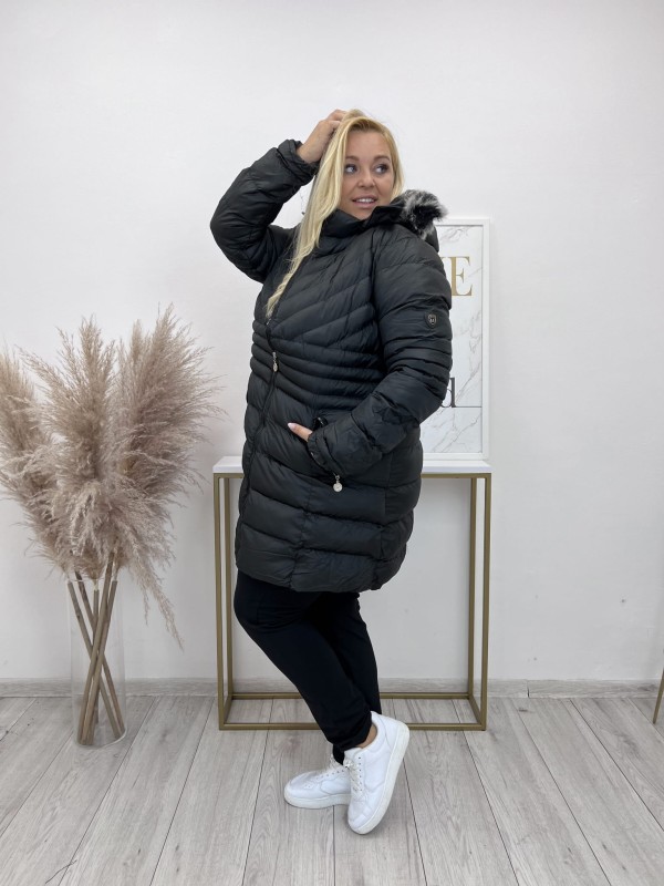 Kurtka zimowa plus size midi BLANCA r. 48-56  BESTSELLER 