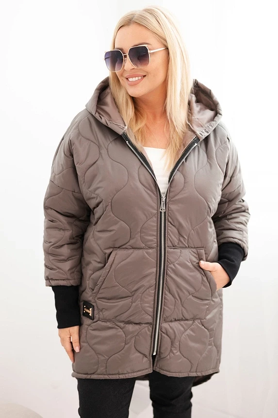 Kurtka przejściowa Plus Size z kapturem  ( r. 48-54)