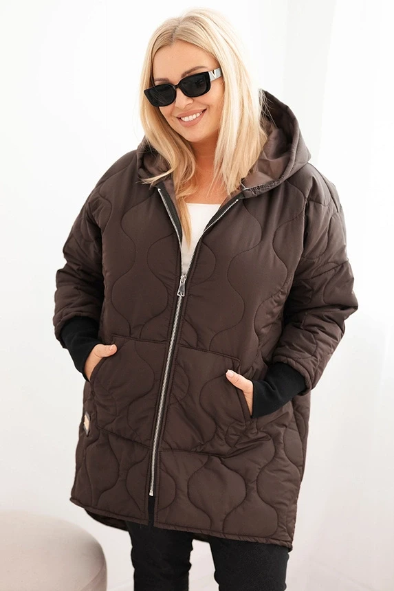 Kurtka przejściowa Plus Size z kapturem  ( r. 48-54) 