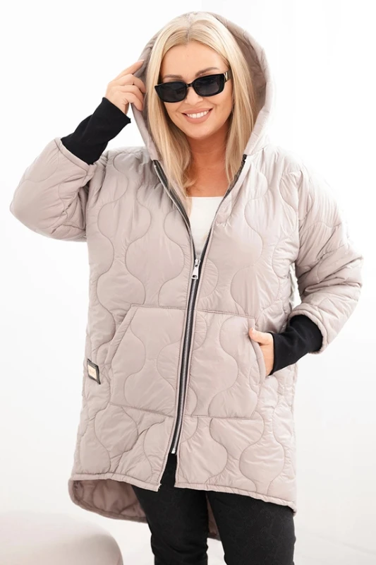 Kurtka przejściowa Plus Size z kapturem  ( r. 48-54)  