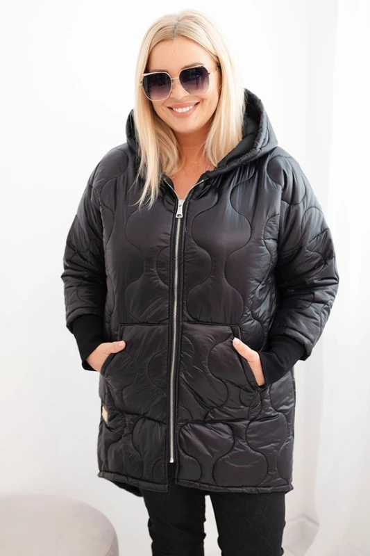 Kurtka przejściowa Plus Size z kapturem  ( r. 48-54)  