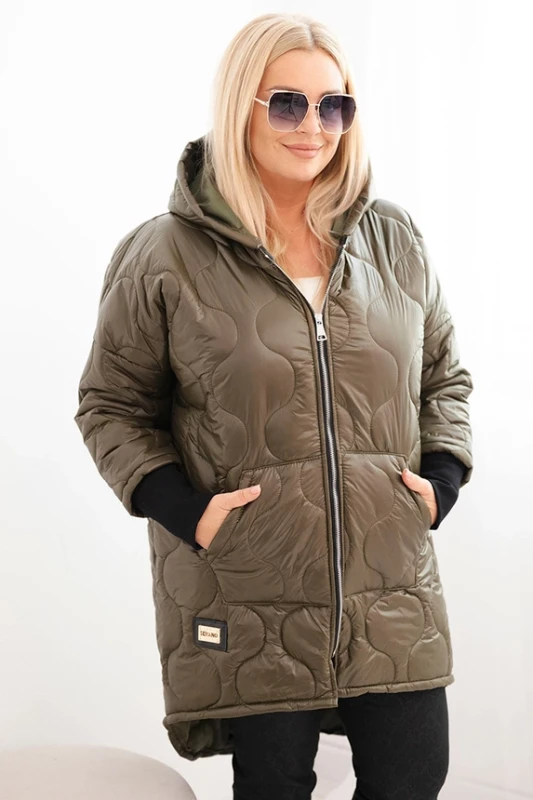 Kurtka przejściowa Plus Size z kapturem  ( r. 48-54) 