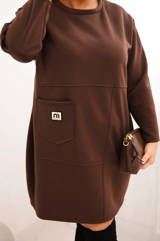 Sukienka  oversize z kieszenią (r.46-50)     