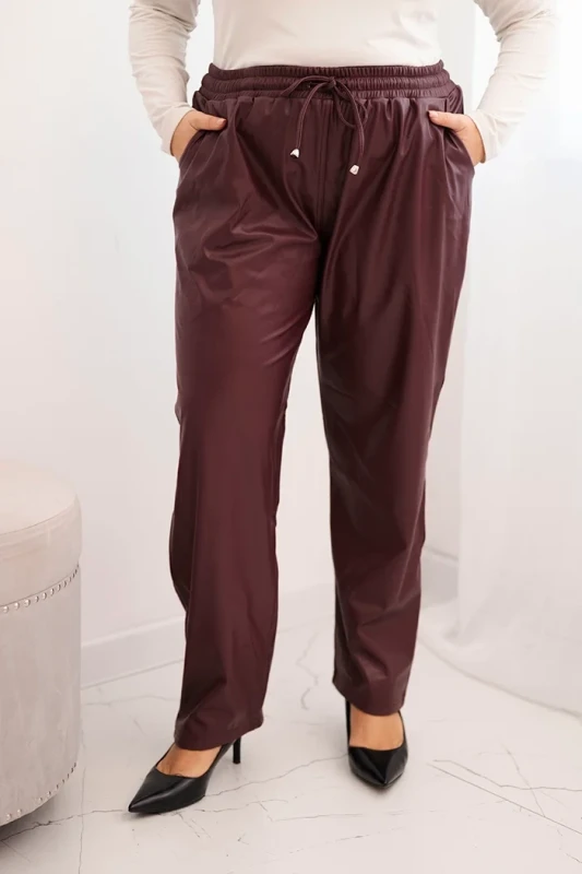 Spodnie  plus size z ekoskóry (r.48-54)