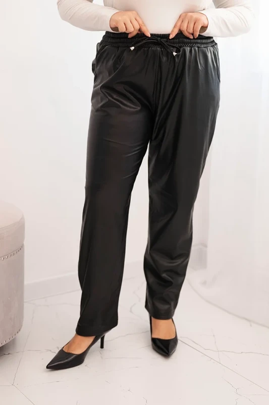 Spodnie  plus size z ekoskóry (r.48-54)  