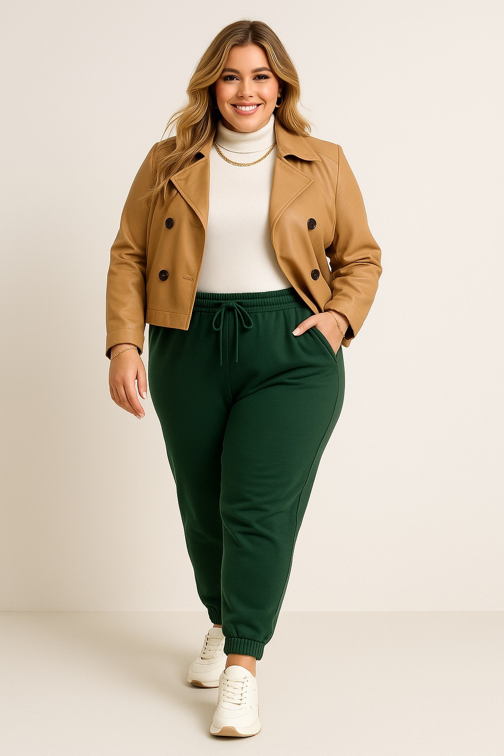 Spodni Plus Size z elastyczną talią  (r.50-56) 