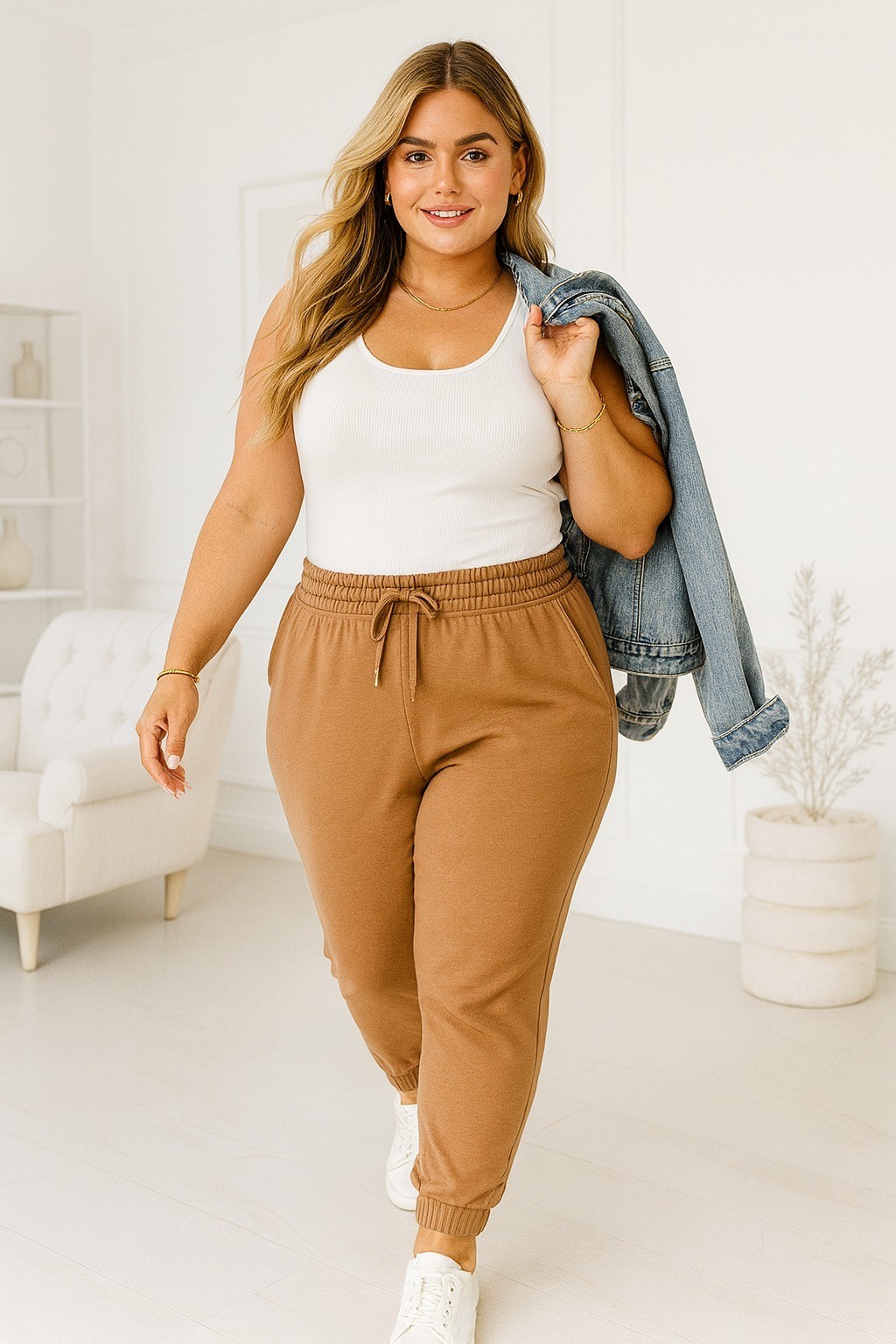 Spodni Plus Size z elastyczną talią  (r.50-56)  