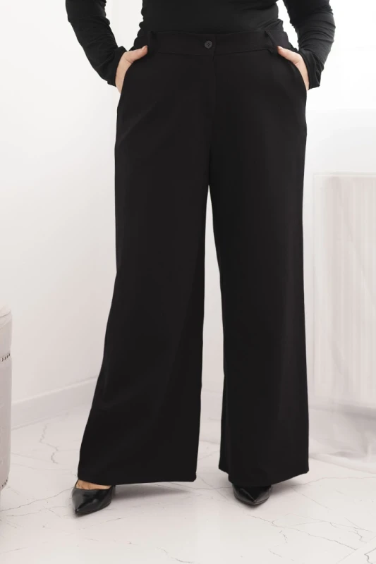 Spodnie damskie Plus Size z szeroką nogawką (r.46-50) 