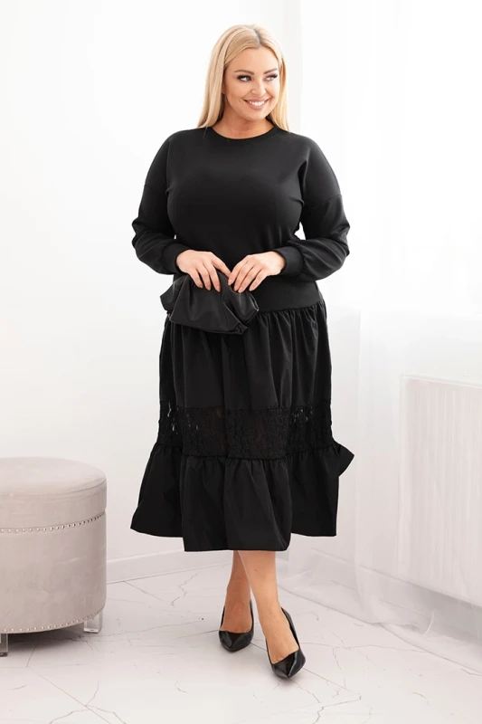 Sukienka damska plus size z rozkloszowanym dołem (r.46-48) 