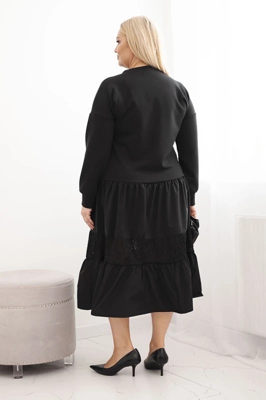 Sukienka damska plus size z rozkloszowanym dołem (r.46-48) 