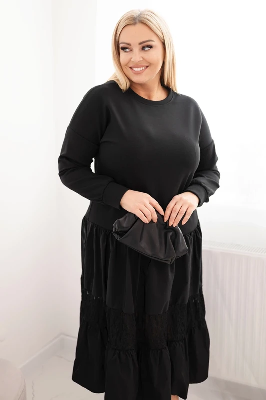 Sukienka damska plus size z rozkloszowanym dołem (r.46-48) 